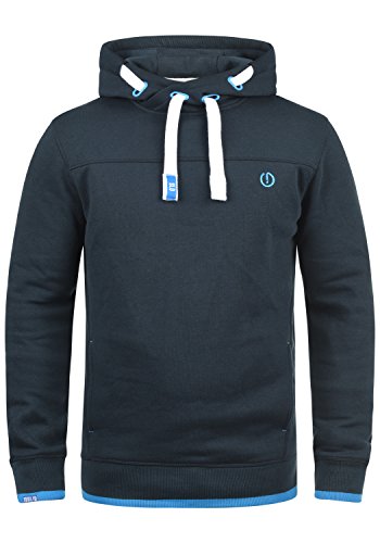 !Solid SDBenjamin Hood Herren Kapuzenpullover Hoodie Pullover mit Kapuze Eingrifftaschen Rippbündchen Baumwollmischung Regular fit, Größe:L, Farbe:Insignia Blue (1991) von !Solid