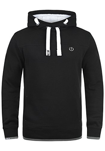 !Solid BenjaminHood Pile Herren Kapuzenpullover Hoodie Sweatshirt mit Teddy-Futter Meliert, Größe:M, Farbe:Black Pil (P9000) von !Solid