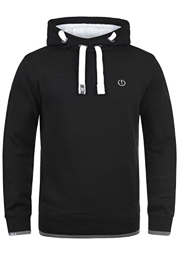 !Solid BenjaminHood Pile Herren Kapuzenpullover Hoodie Sweatshirt mit Teddy-Futter Meliert, Größe:S, Farbe:Black Pil (P9000) von !Solid