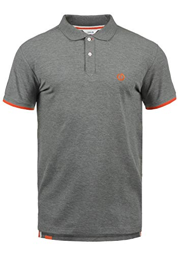 Solid BenjaminPolo Herren Poloshirt Polohemd T-Shirt Shirt Mit Polokragen, Größe:L, Farbe:Grey Melange (8236) von Solid