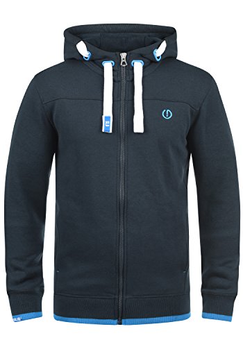!Solid SDBenjaminZip Herren Sweatjacke Kapuzenjacke Hoodie mit Kapuze Reißverschluss Kordelzug Baumwollmischung Regular fit, Größe:L, Farbe:Insignia Blue (1991) von !Solid