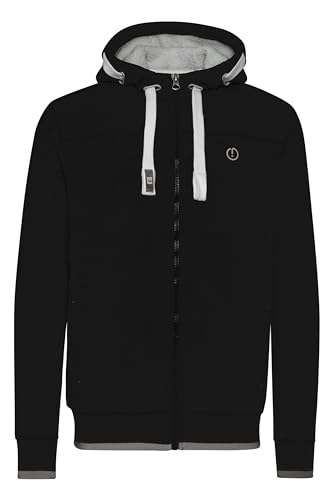 !Solid BenjaminZip Pile Herren Sweatjacke Kapuzen-Jacke Zip-Hoodie Mit Teddy-Futter, Größe:L, Farbe:Black Pil (P9000) von !Solid