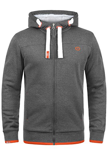 Solid BenjaminZip Pile Herren Sweatjacke Kapuzen-Jacke Zip-Hoodie Mit Teddy-Futter, Größe:L, Farbe:Gre M P (P8236) von Solid