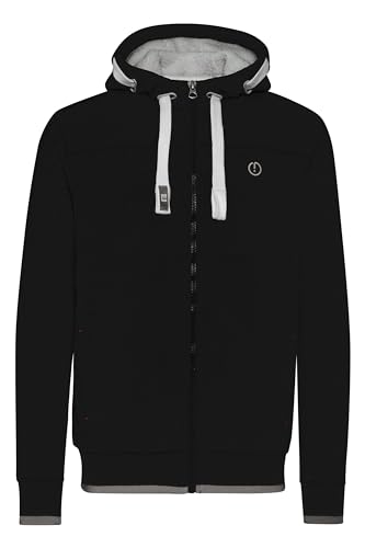 !Solid SDBenjaminZip Herren Sweatjacke Kapuzenjacke Zip-Hoodie mit Teddy-Futter Eingrifftaschen Rippbündchen Baumwollmischung Regular fit, Größe:M, Farbe:Black Pil (P9000) von !Solid