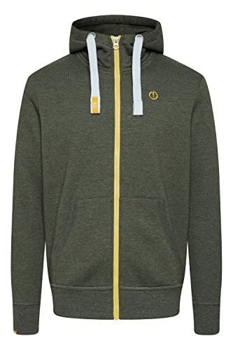 Solid SDBenn High Neck Herren Zip-Hoodie Sweatjacke Kapuzenjacke Hoodie mit Kapuze Reißverschluss Kängurutasche Baumwollmischung Regular fit, Größe:L, Farbe:Climb Ivy Melange (8785) von Solid