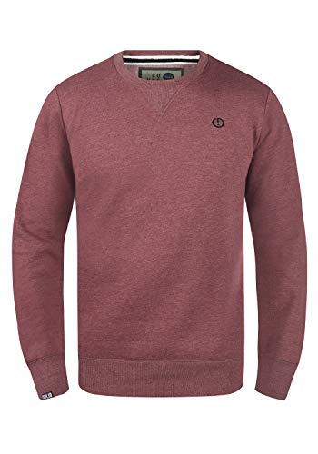 Solid Benn O-Neck Herren Sweatshirt Pullover Pulli Mit Rundhalsausschnitt, Größe:L, Farbe:Wine Red Melange (8985) von Solid