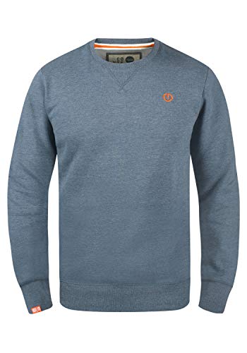 Solid Benn O-Neck Herren Sweatshirt Pullover Pulli Mit Rundhalsausschnitt, Größe:S, Farbe:Grey Blue Melange (1946M) von Solid