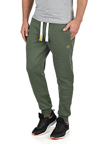 !Solid SDBenn Herren Sweatpants Jogginghose Sporthose mit Fleece-Innenseite Kordelzug Label-Details Baumwollmischung Regular fit, Größe:M, Farbe:Climb Ivy Melange (8785) von !Solid