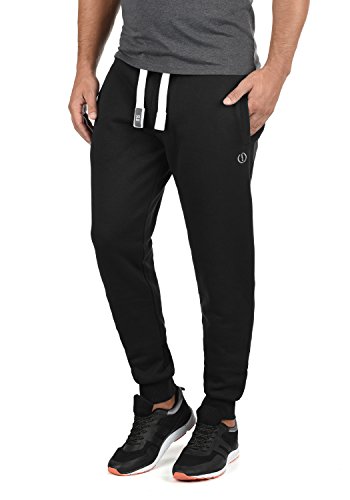 !Solid SDBenn Herren Sweatpants Jogginghose Sporthose mit Fleece-Innenseite Kordelzug Label-Details Baumwollmischung Regular fit, Größe:XL, Farbe:Black (9000) von !Solid