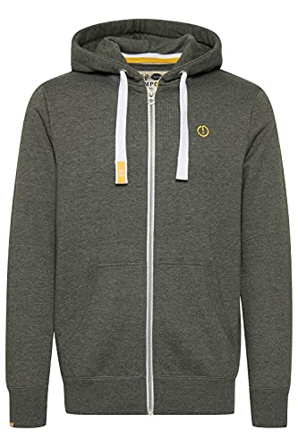 !Solid SDBennZip Herren Sweatjacke Kapuzenjacke Hoodie mit Kapuze Reißverschluss Kordelzug Label-Details Baumwollmischung Regular fit, Größe:S, Farbe:Climb Ivy Melange (8785) von !Solid