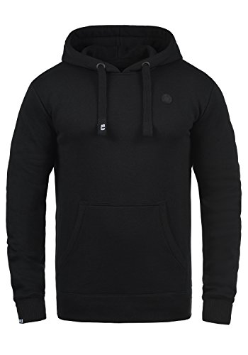 Solid Beno Herren Kapuzenpullover Hoodie Pullover Mit Kapuze Und Fleece-Innenseite, Größe:XL, Farbe:Black (9000) von Solid