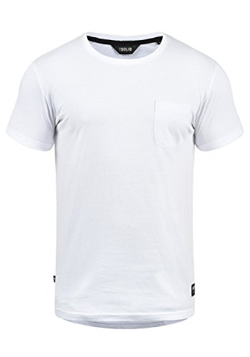 Solid Bob Herren T-Shirt Kurzarm Shirt Mit Rundhalsausschnitt, Größe:3XL, Farbe:White (0001) von Solid