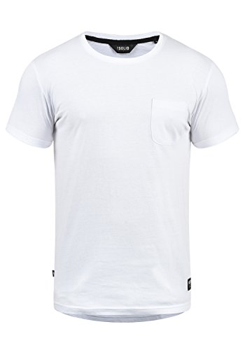 Solid Bob Herren T-Shirt Kurzarm Shirt Mit Rundhalsausschnitt, Größe:XXL, Farbe:White (0001) von Solid