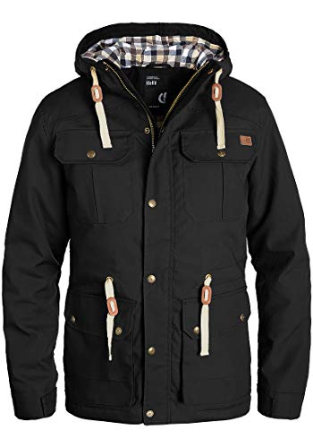 !Solid Chara Herren Winterjacke Herrenjacke Jacke gefüttert mit Kapuze, Größe:L, Farbe:Black (9000) von !Solid