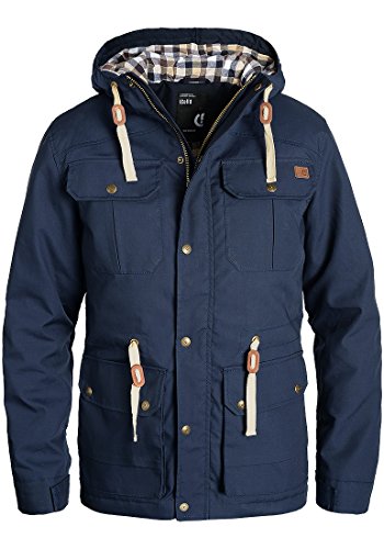 !Solid Chara Herren Winterjacke Herrenjacke Jacke gefüttert mit Kapuze, Größe:L, Farbe:Insignia Blue (1991) von !Solid