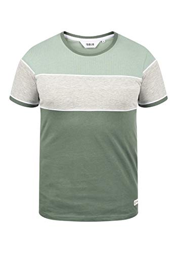 Solid Cody Herren T-Shirt Kurzarm Shirt mit Streifen und Rundhalsausschnitt aus 100% Baumwolle, Größe:L, Farbe:Duck Green (793776) von Solid