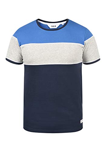 Solid Cody Herren T-Shirt Kurzarm Shirt mit Streifen und Rundhalsausschnitt aus 100% Baumwolle, Größe:XL, Farbe:Insignia Blue (1991) von Solid