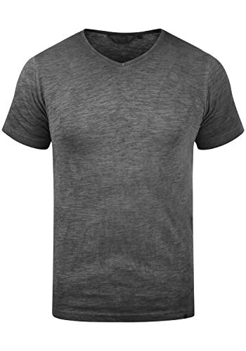 Solid Conley Herren T-Shirt Kurzarm Shirt Mit V-Ausschnitt Aus 100% Baumwolle, Größe:L, Farbe:Black (9000) von Solid