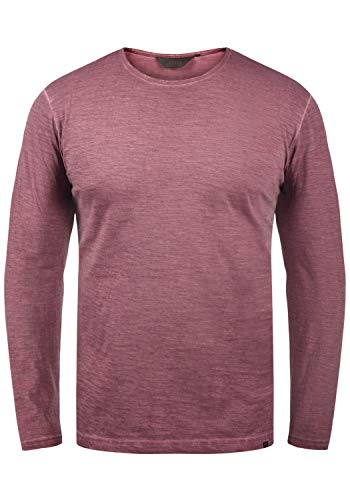 Solid Conner Herren Longsleeve Langarmshirt Shirt 100% Baumwolle, Größe:S, Farbe:Wine Red (0985) von Solid