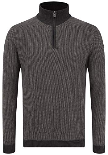 !Solid Duncan Herren Strickpullover Troyer Feinstrick Pullover mit Stehkragen, Größe:L, Farbe:Black (194007) von !Solid