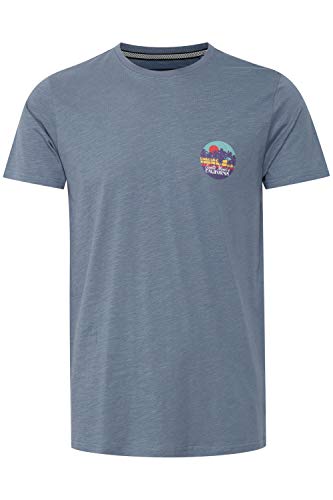 Solid Emmo Herren T-Shirt Kurzarm Shirt mit Print aus 100% Baumwolle mit Rundhalsausschnitt, Größe:M, Farbe:China Blue (183918) von Solid