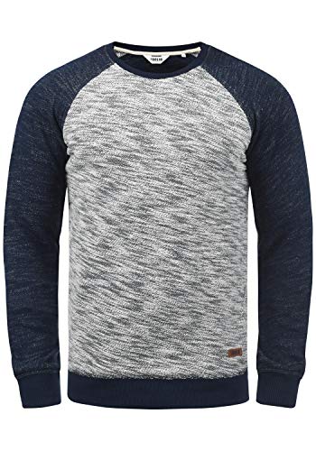 Solid Flocker Herren Sweatshirt Pullover Flocksweat Pulli mit Rundhalsausschnitt, Größe:M, Farbe:Insignia Blue (1991) von Solid