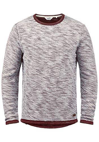 Solid Flocks Herren Sweatshirt Pullover Flocksweat Pulli Mit Rundhalsausschnitt Aus 100% Baumwolle, Größe:3XL, Farbe:Wine Red (0985) von Solid