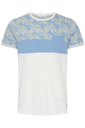 Solid Florian Herren T-Shirt Kurzarm Shirt Rundhals-Ausschnitt aus 100% Baumwolle Meliert, Größe:3XL, Farbe:Sky Blue (1025) von Solid