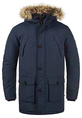 Solid Frigo Herren Winterparka Parka Winterjacke mit Fell-Kapuze, Größe:M, Farbe:Insignia Blue (194010) von Solid