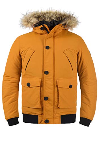 Solid Frio Herren Winterjacke Herrenjacke Jacke mit Fell-Kapuze, Größe:XXL, Farbe:Sudan Brown (181160) von Solid
