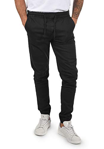 Solid SDHenako Herren Chino Hose Stoffhose mit Stretch und elastischer Beinabschluss, Größe:XL, Farbe:Black (9000) von Solid