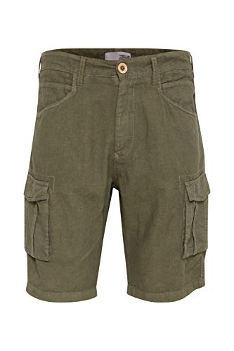 Solid SDPovl Cargo Linen Herren Hose Leinenshorts Regular fit, Größe:S, Farbe:IVY Green (190512) von Solid