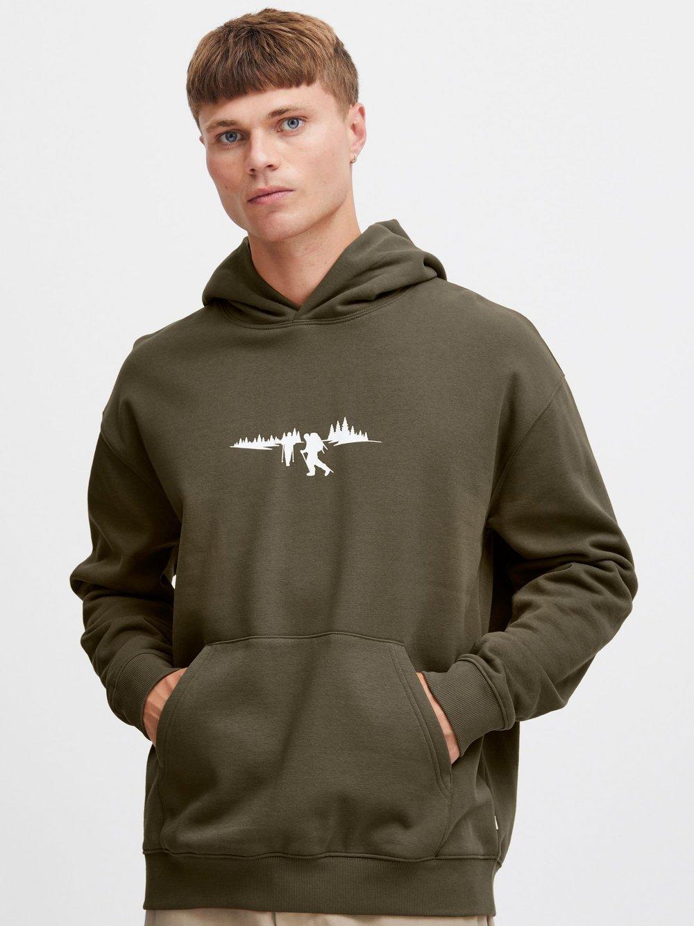 Solid Hoodie Herren Baumwolle bedruckt, grün von !Solid