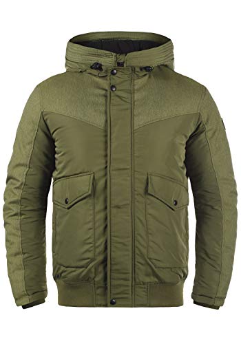 Solid Inacio Herren Winterjacke Herrenjacke Jacke mit hochabschließender Kapuze, Größe:L, Farbe:Ivy Green (190512) von Solid