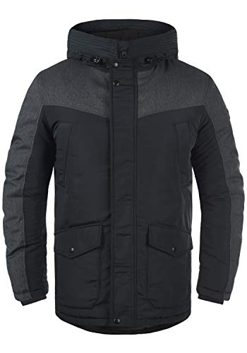 Solid Inko Herren Winterparka Parka Winterjacke mit Kapuze, Größe:M, Farbe:Black (194007) von Solid