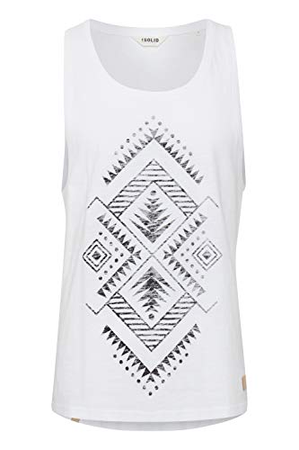 Solid Isaak Herren Tank Top Mit Rundhalsausschnitt Aus 100% Baumwolle Regular Fit, Größe:3XL, Farbe:White (0001) von Solid