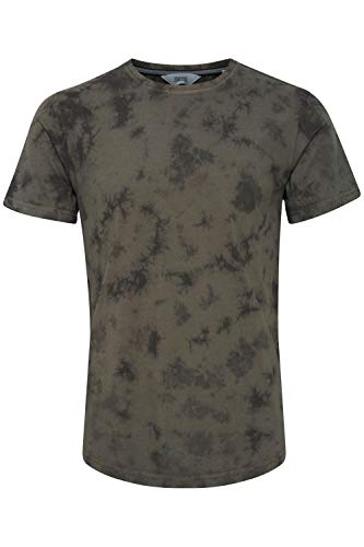 Solid Iver Herren T-Shirt gemustertes Kurzarm Shirt mit Rundhalsausschnitt aus 100% Baumwolle, Größe:M, Farbe:Ivy Green (190512) von Solid