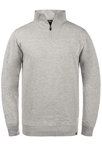 Solid Jorke Herren Sweatshirt Pullover Pulli Troyer, Größe:S, Farbe:Grey Melange (1840051) von Solid