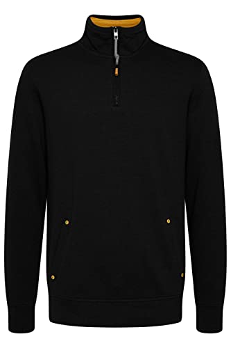 Solid Karan Troyer Herren Sweatshirt Pullover Sweater mit Stehkragen Regular Fit, Größe:L, Farbe:Black (194007) von Solid