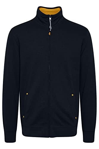 Solid Karim Herren Sweatjacke Cardigan Jacke mit Stehkragen aus 100% Baumwolle, Größe:L, Farbe:Insignia Blue (194010) von Solid