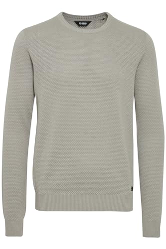 Solid Karl O-Neck Herren Strickpullover Feinstrick Pullover Mit Rundhals Aus 100% Baumwolle, Größe:M, Farbe:Light Grey Melange (8242) von Solid