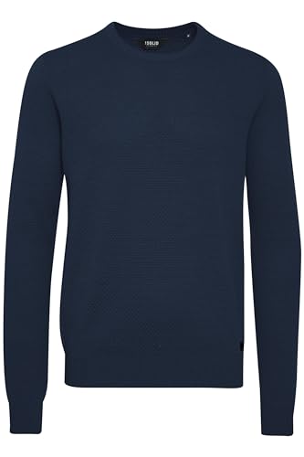 !Solid SDKarl O-Neck Herren Strickpullover Feinstrick Pullover mit Rundhals-Ausschnitt Rippbündchen Baumwollmischung Regular fit, Größe:2XL, Farbe:Insignia Blue (1991) von !Solid