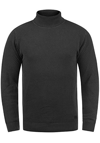 Solid Karlos Herren Rollkragenpullover Feinstrickpullover, Größe:M, Farbe:Dark Grey Melange (8288) von Solid