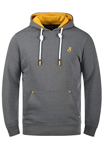 Solid Kenan Herren Kapuzenpullover Hoodie Pullover mit Kapuze, Größe:M, Farbe:Grey Melange (1840051) von Solid