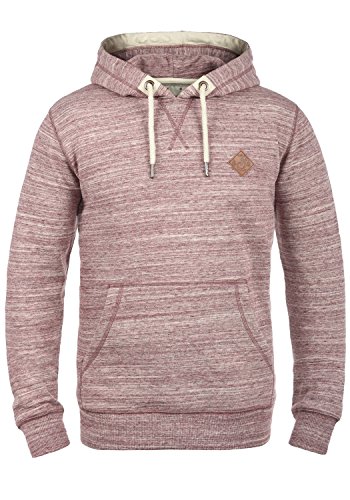 !Solid SDKevin Herren Kapuzenpullover Hoodie Pullover mit Kapuze Kordelzug Rippbündchen Kängurutasche Baumwollmischung Regular fit, Größe:L, Farbe:Wine Red (0985) von !Solid