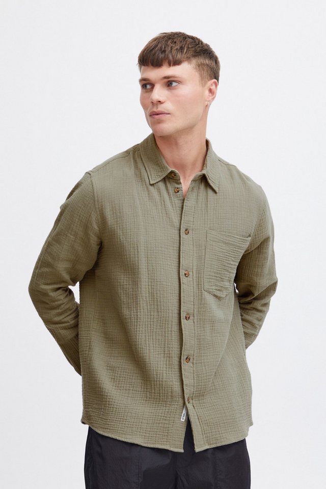 !Solid Langarmhemd SDIain LS Sommerliches Langarmhemd aus Musselin von !Solid