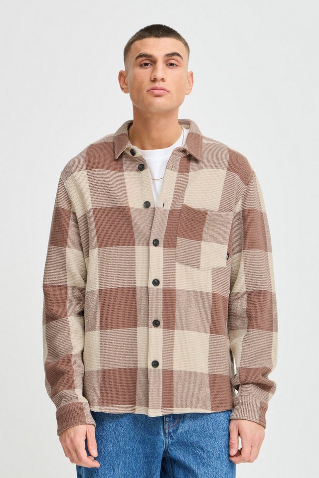 !Solid Langarmhemd SDOLIVER WAFFLE CHECK lässiges Baumwollhemd von !Solid