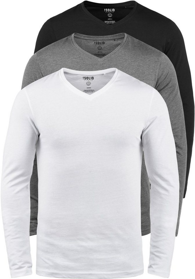 !Solid Langarmshirt SDBasil Langarmshirts im 3er-Pack von !Solid