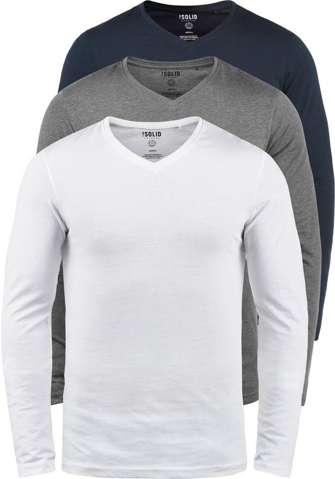 !Solid Langarmshirt SDBasil Langarmshirts im 3er-Pack von !Solid