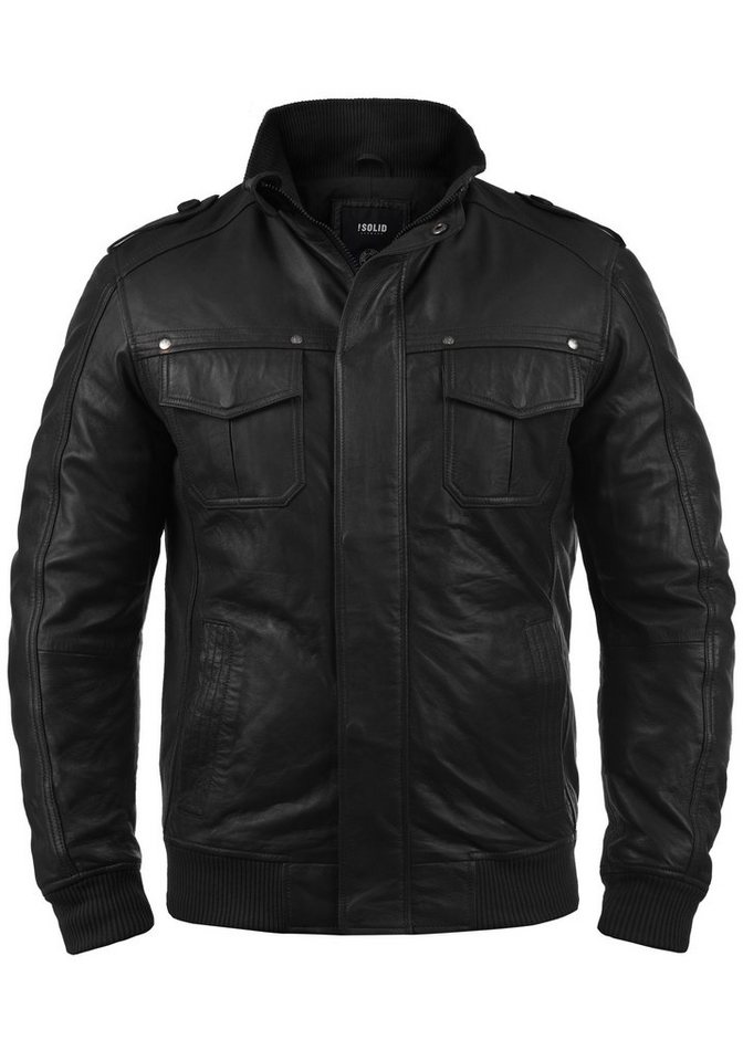 !Solid Lederjacke SDCamash Bikerjacke mit Stehkragen von !Solid